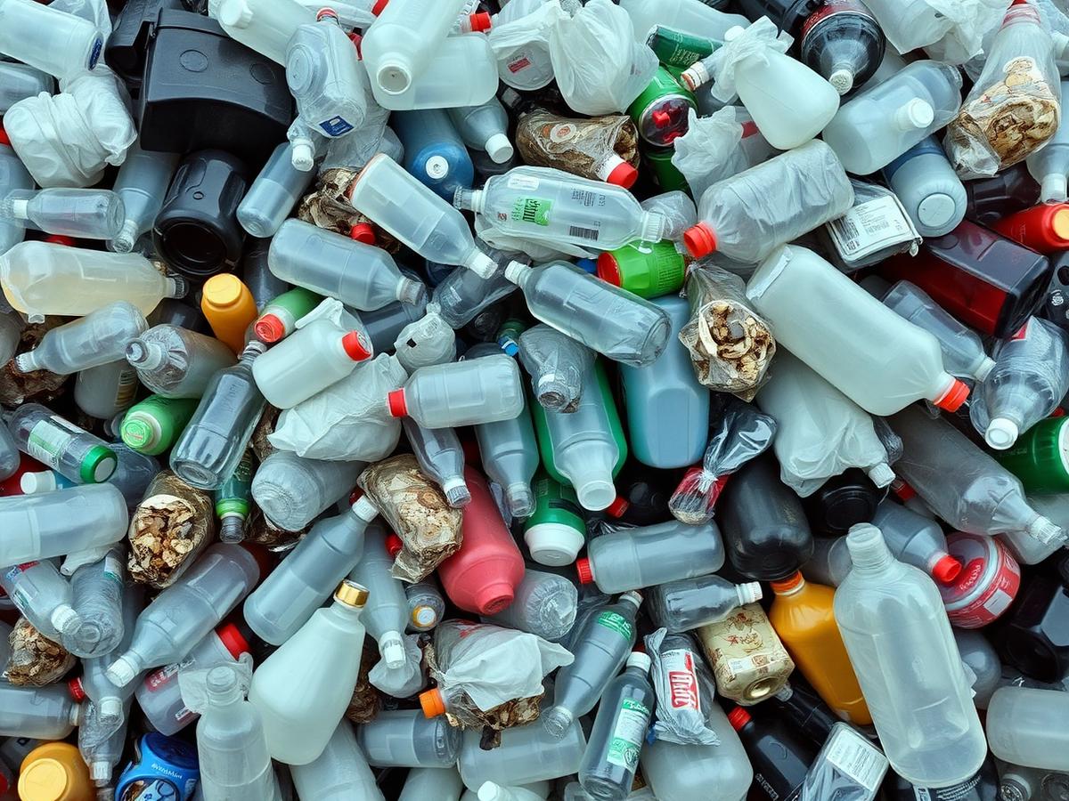 Discarded plastic